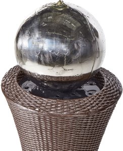 Fontanna ogrodowa z LED brązowa ZENYATTA 6