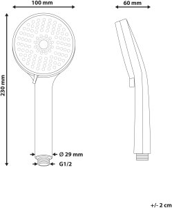 Słuchawka prysznicowa z wężem SURIPA Złoty 3