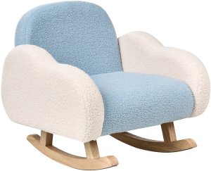 Beliani Fotel bujany dziecięcy boucle jasnoniebieski SKARE 4