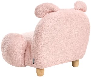 Toaletka dziecięca z taboretem Fotel dziecięcy Królik KANNA Boucle Pastelowy róż 6