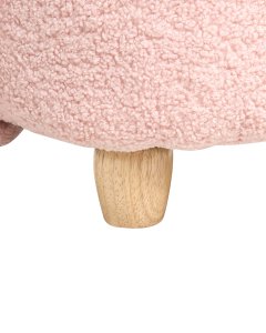 Toaletka dziecięca z taboretem Fotel dziecięcy Królik KANNA Boucle Pastelowy róż 8