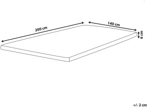 Beliani Materac nawierzchniowy topper lateksowy piankowy 140 x 200 cm GRACIOUS 3