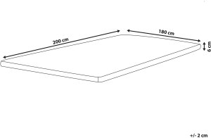Beliani Materac nawierzchniowy topper lateksowy piankowy 180 x 200 cm GRACIOUS 3