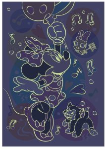 Puzzle XL świecące w ciemności Myszka Minnie 100el 5