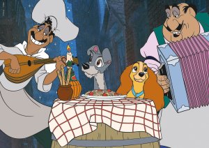 Puzzle 2x48 Król Lew Zakochany kundel 3