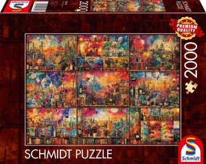 Puzzle PQ 2000 Podróże z książką i winem G3 2
