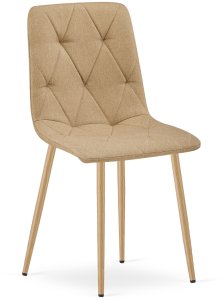 Krzesło LIBRA - brąz materiał / nogi kolor drewna x 3 2