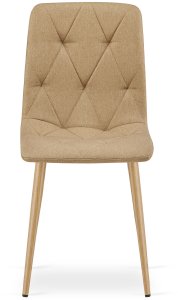 Krzesło LIBRA - brąz materiał / nogi kolor drewna x 3 3