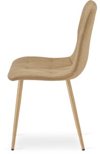 Krzesło LIBRA - brąz materiał / nogi kolor drewna x 3 5