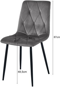 Krzesło LIBRA - brąz materiał / nogi kolor drewna x 3 8