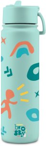 Brosky Pattern Stalowa butelka na wodę w kolorze miętowym 680ml 2