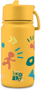 Brosky Pattern Stalowa butelka na wodę żółta 450ml 2