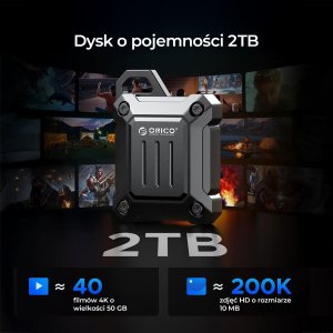 Kieszeń Orico M.2 NVMe 2230, USB-C 10 Gbps, wzmocniona, metalowa 9