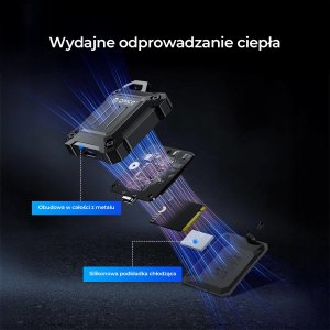 Kieszeń Orico M.2 NVMe 2230, USB-C 10 Gbps, wzmocniona, metalowa 5