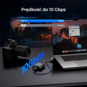 Kieszeń Orico M.2 NVMe 2230, USB-C 10 Gbps, wzmocniona, metalowa 6