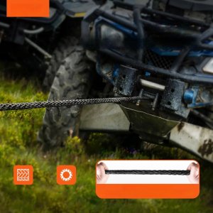 Vevor Syntetyczna lina wyciągarki 12T 30m 9.5mm z hakiem uniwersalna SUV off-road 2