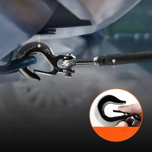 Vevor Syntetyczna lina wyciągarki 12T 30m 9.5mm z hakiem uniwersalna SUV off-road 3