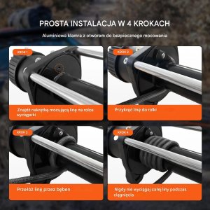 Vevor Syntetyczna lina wyciągarki 12T 30m 9.5mm z hakiem uniwersalna SUV off-road 10