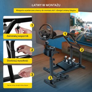 Stojak do kierownicy G29 G27 G25 regulowany symulator wyścigowy GT 9