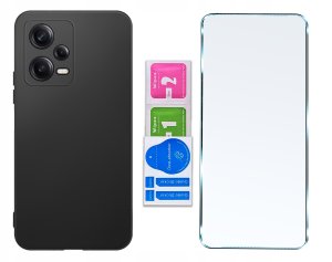 krainaGSM Etui do Xiaomi Redmi Note 12 5G |Poco X5 5G Gumowe Matowe Silikon +SZKŁO 6