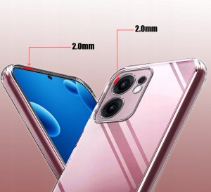 krainaGSM Etui do Oppo Reno 13 FS 5G | F 5G WZMACNIANE SILIKONOWE PRZEZROCZYSTE Szkło 4
