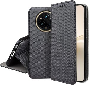 Etui z klapką do Realme 14 Pro 5G Zamykane Czarne Futerał + Folia 5