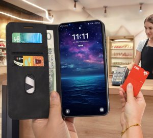 ETUI Z KLAPKĄ do Samsung S20 FE Zamykane, Magnetyczne Kabura + Szkło 3