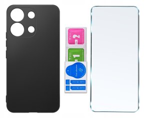 Etui do Xiaomi Redmi Note 13 Pro 4G SILIKON MATT + SZKŁO OCHRONNE 9H 6
