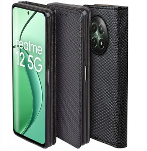 Etui do Realme 12 5G SMART MAGNET CASE PORTFEL + SZKŁO OCHRONNE 9H 6