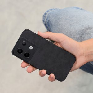 Etui do Xiaomi Redmi Note 13 Pro 5G silikonowe SKÓRZANE VINTAGE + Szkło 9H 5
