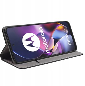 krainaGSM Etui Motorola Moto G54 5G|Power Edition SMART MAGNET CASE PORTFEL +SZKŁO 9H 8