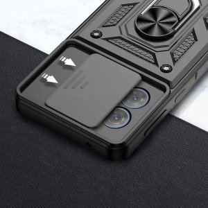 krainaGSM Etui do Motorola Moto G84 5G PANCERNE SLIDE RING CASE + SZKŁO 9H 2