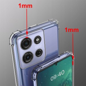 krainaGSM Etui do Motorola Moto G75 5G ANTI-SHOCK CLEAR CASE + Szkło OCHRONNE 9H 7