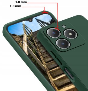 krainaGSM Etui do Realme C61 | C63 CASE SOFT MATT PLECKI MATOWE + SZKŁO OCHRONNE 9H 4