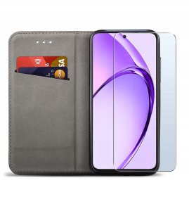 Etui do Oppo A80 5G SMART MAGNET CASE PORTFEL + SZKŁO OCHRONNE 9H 2