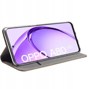 Etui do Oppo A80 5G SMART MAGNET CASE PORTFEL + SZKŁO OCHRONNE 9H 5