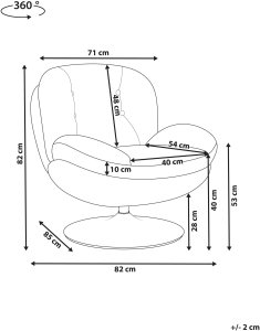 Fotel obrotowy NOLVIK Welur Jasnobeżowy 3