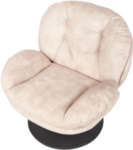 Fotel obrotowy NOLVIK Welur Jasnobeżowy 6