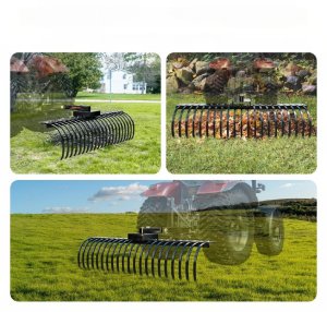 Wertykulator do trawy 152cm 21 zębów stalowych do ciągnika ogród trawnik 4