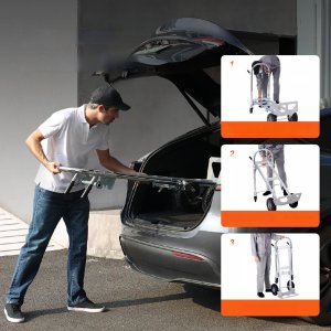 Wózek transportowy magazynowy składany aluminiowy 363 kg 5