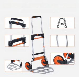 Wózek transportowy magazynowy składany aluminiowy 125 kg 3