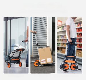 Wózek transportowy magazynowy składany aluminiowy 125 kg 4