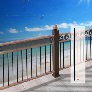 Tralki Balkonowe Balustrada Aluminiowa Okrągła 19x19x810mm 101 szt. 3