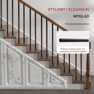 Tralki Balkonowe Balustrada Aluminiowa Okrągła 19x19x810mm 101 szt. 10