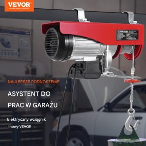 Wyciągarka Elektryczna Łańcuchowa Podnośnik Warsztat 1200 kg 230V Pilot 8