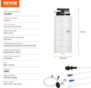 Wysysarka Ekstraktor do Zmiany Oleju 15 L 2