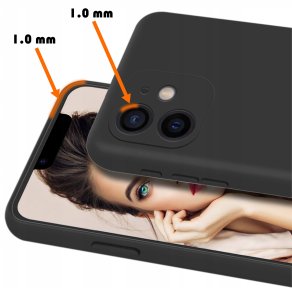 Etui do Apple iPhone 12 Mini CASE Silicone ELASTYCZNE + Szkło OCHRONNE 9H 2