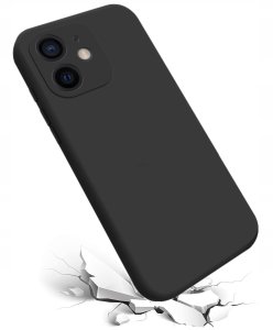 Etui do Apple iPhone 12 Mini CASE Silicone ELASTYCZNE + Szkło OCHRONNE 9H 3