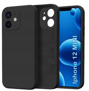 Etui do Apple iPhone 12 Mini CASE Silicone ELASTYCZNE + Szkło OCHRONNE 9H 8