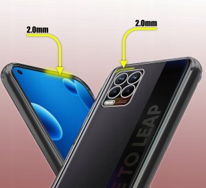 Etui do Realme 8 | 8 Pro WZMACNIANE CLEAR CASE 2MM + Szkło 9H 2